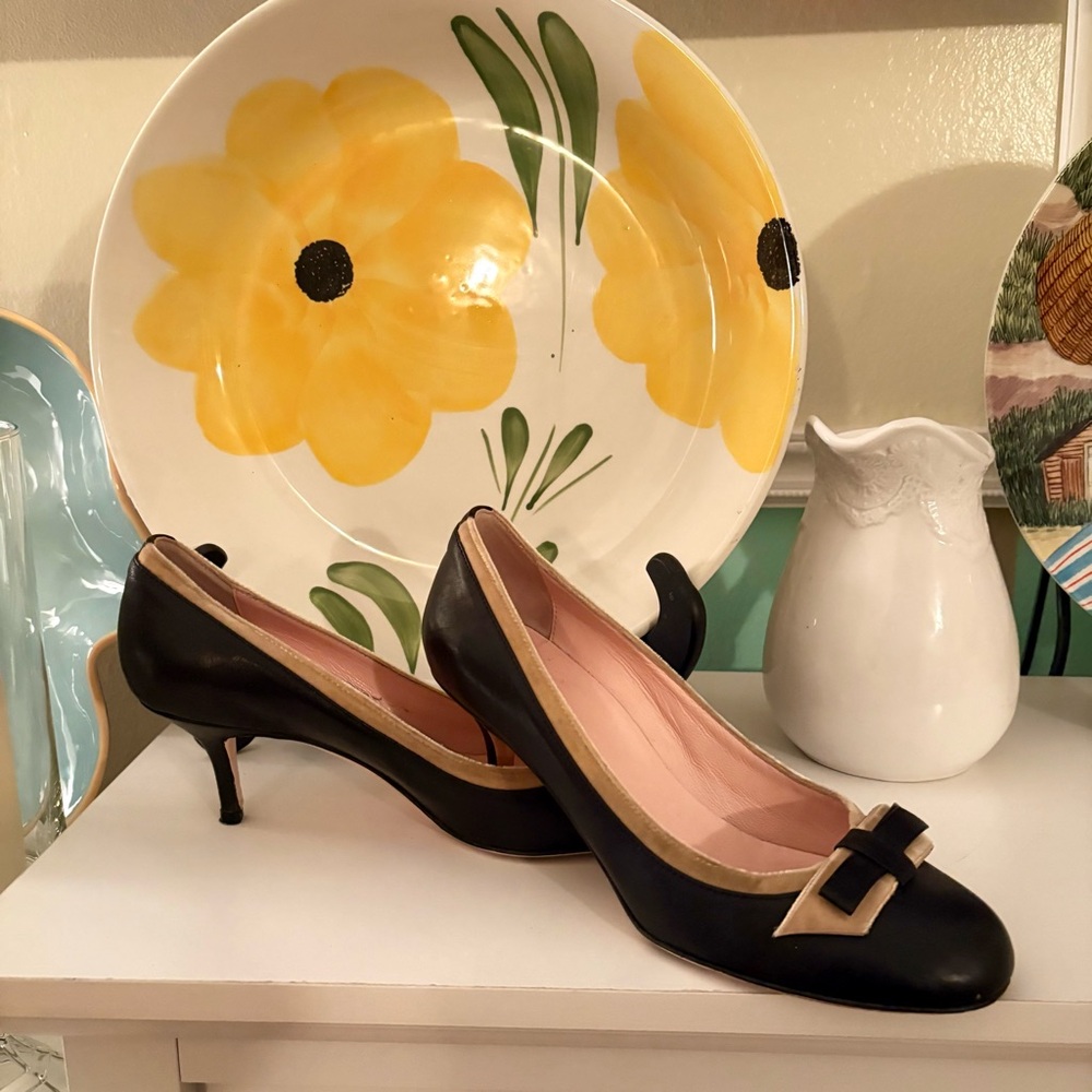 RED Valentino Black and Tan Heels